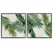Stupell Industries Palm Fronds over Neutral 2pc Framed Giclee Wall Art Set Design by Hannah Dawson